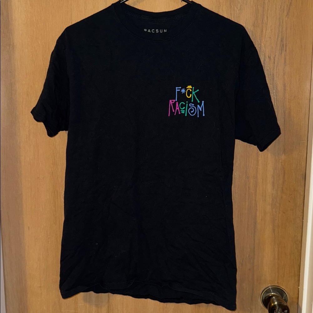PacSun Black Tee with Colorful Graphic - Picture 2 of 3